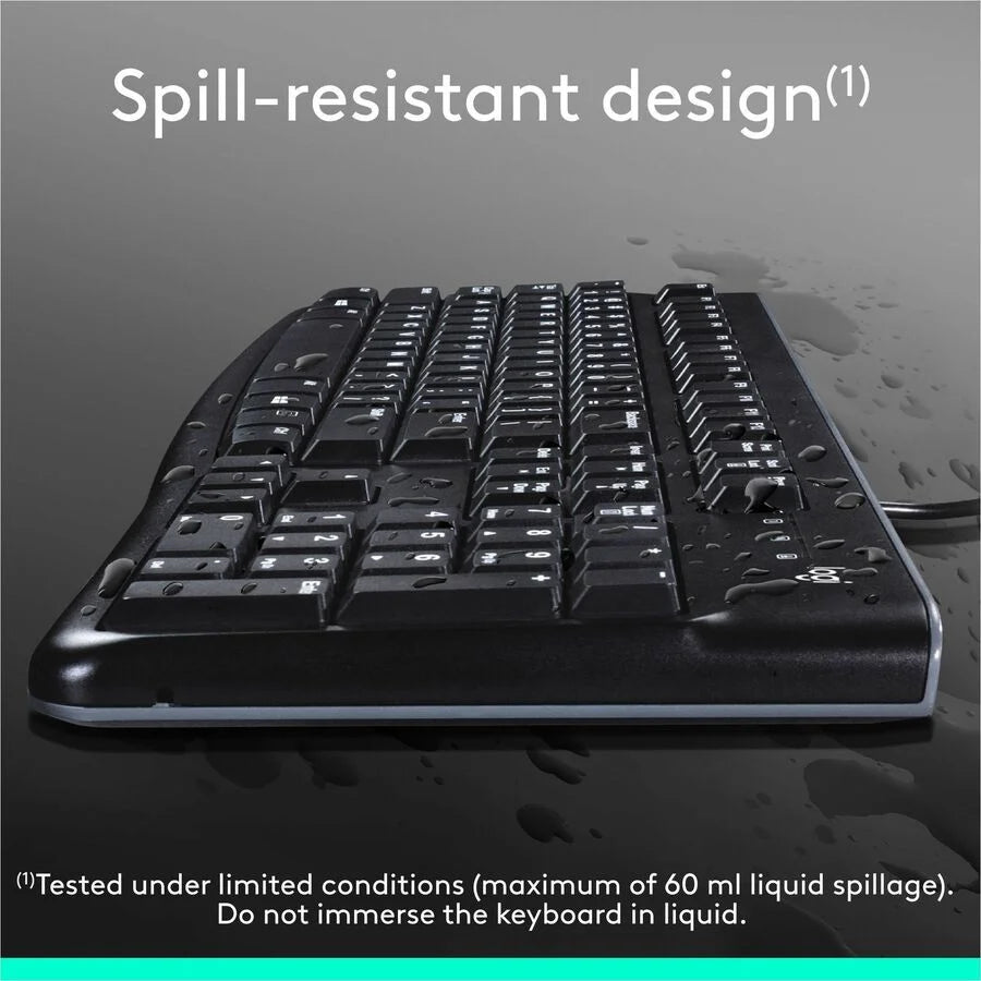 Logitech K120 USB Keyboard: Rugged Plug-and-Play for PC - Keyboards & Mice