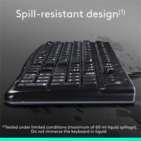 Logitech K120 USB Keyboard: Rugged Plug-and-Play for PC - Keyboards & Mice