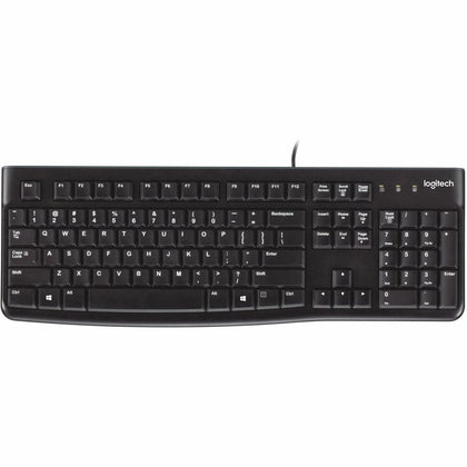 Logitech K120 USB Keyboard: Rugged Plug-and-Play for PC - Keyboards & Mice