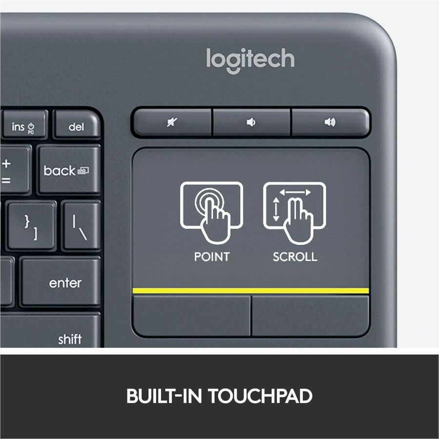 Logitech K400 Plus Touchpad Wireless Keyboard - Alternate-Image3