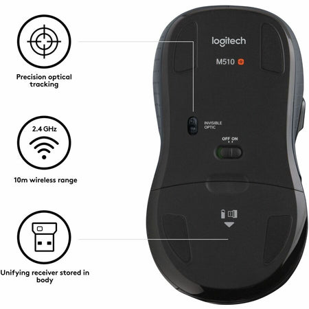 Logitech M510 Wireless Optical Mouse - Alternate-Image4