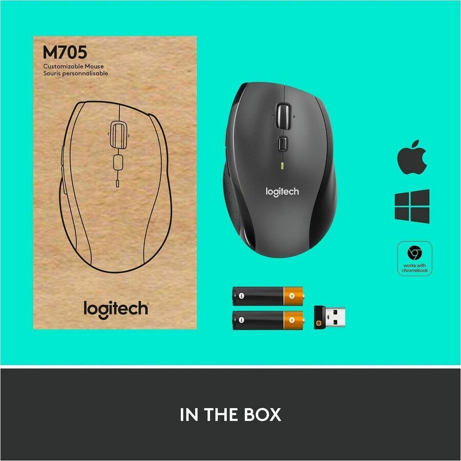 Logitech M705 Marathon Wireless Laser Mouse - Alternate-Image7