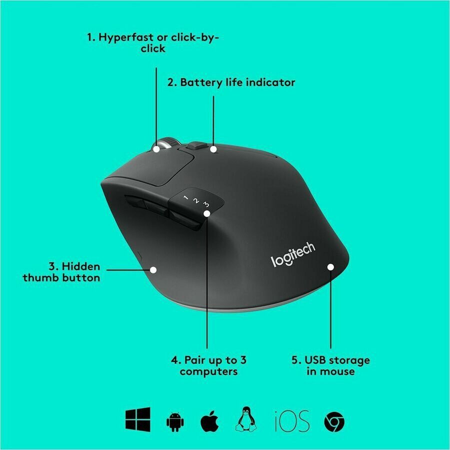 Logitech M720 Triathlon Mouse - Alternate-Image6
