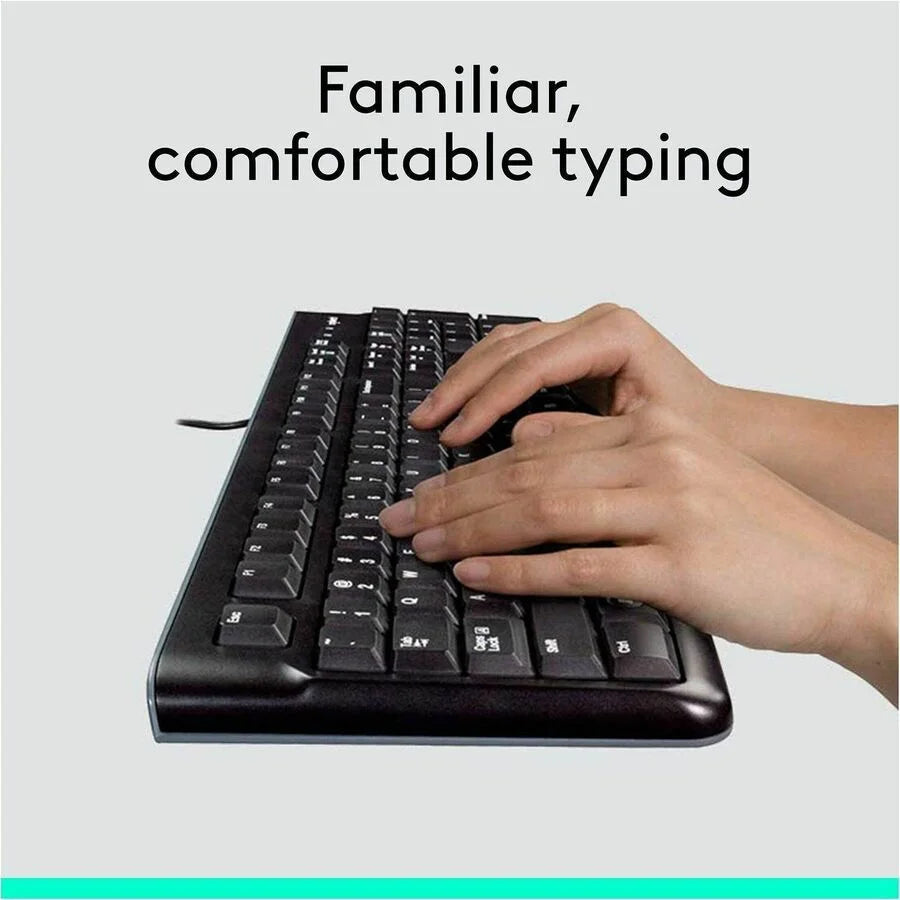 Logitech MK120 Desktop Combo Set: USB Keyboard & Mouse - 104 Key 1000 dpi - Keyboards Mice