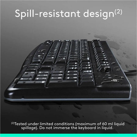 Logitech MK120 Desktop Combo Set: USB Keyboard & Mouse - 104 Key 1000 dpi - Keyboards Mice