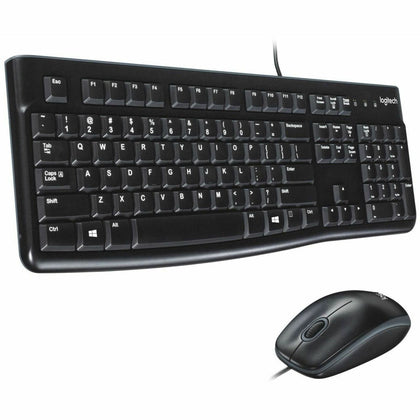 Logitech MK120 Desktop Combo Set: USB Keyboard & Mouse - 104 Key 1000 dpi - Keyboards Mice