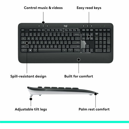 Logitech MK540 Wireless Keyboard Mouse Combo - Alternate-Image5