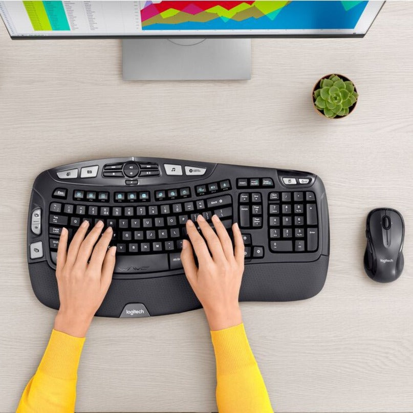 Logitech MK550 Wireless Ergonomic Wave Keyboard/Mouse Combo - Alternate-Image1