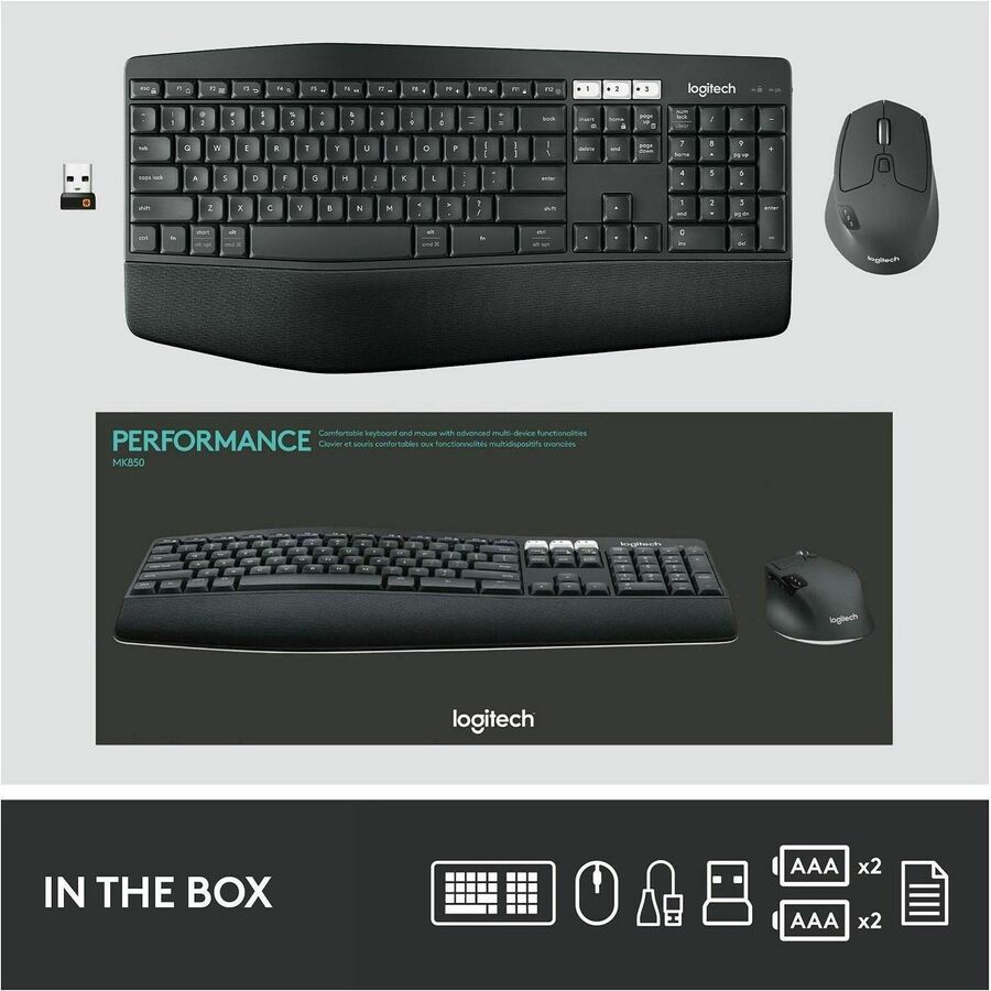 Logitech MK850 Performance Wireless Keyboard and Mouse Combo - Alternate-Image10