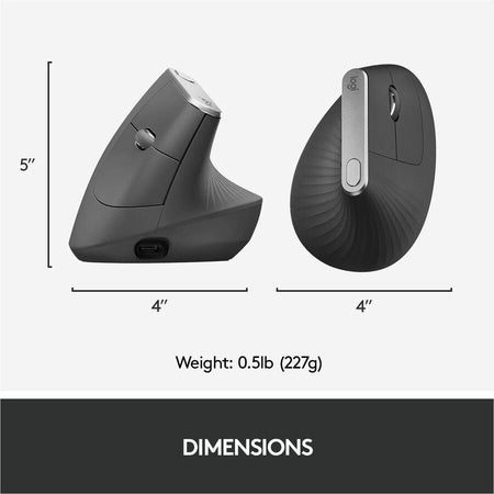 Logitech MX Vertical Advanced Ergonomic Mouse - Alternate-Image6
