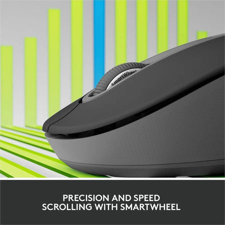 Logitech Signature M650L Mouse: Wireless Bluetooth/Radio - Graphite - 4000 dpi - Keyboards & Mice
