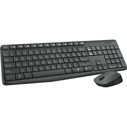 Logitech Wireless Keyboard and Mouse Combo - Black QWERTY Optical - Compatible with PC Linux ChromeOS - Keyboards & Mice