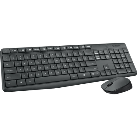 Logitech Wireless Keyboard and Mouse Combo - Black QWERTY Optical - Compatible with PC Linux ChromeOS - Keyboards & Mice