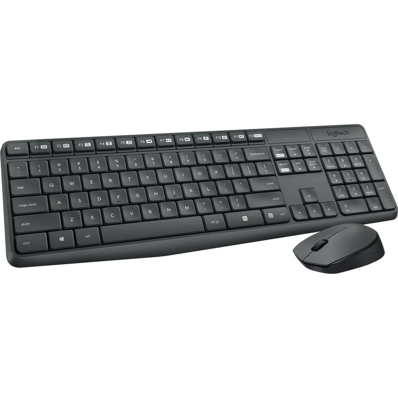 Logitech Wireless Keyboard and Mouse Combo - Black QWERTY Optical - Compatible with PC Linux ChromeOS - Keyboards & Mice