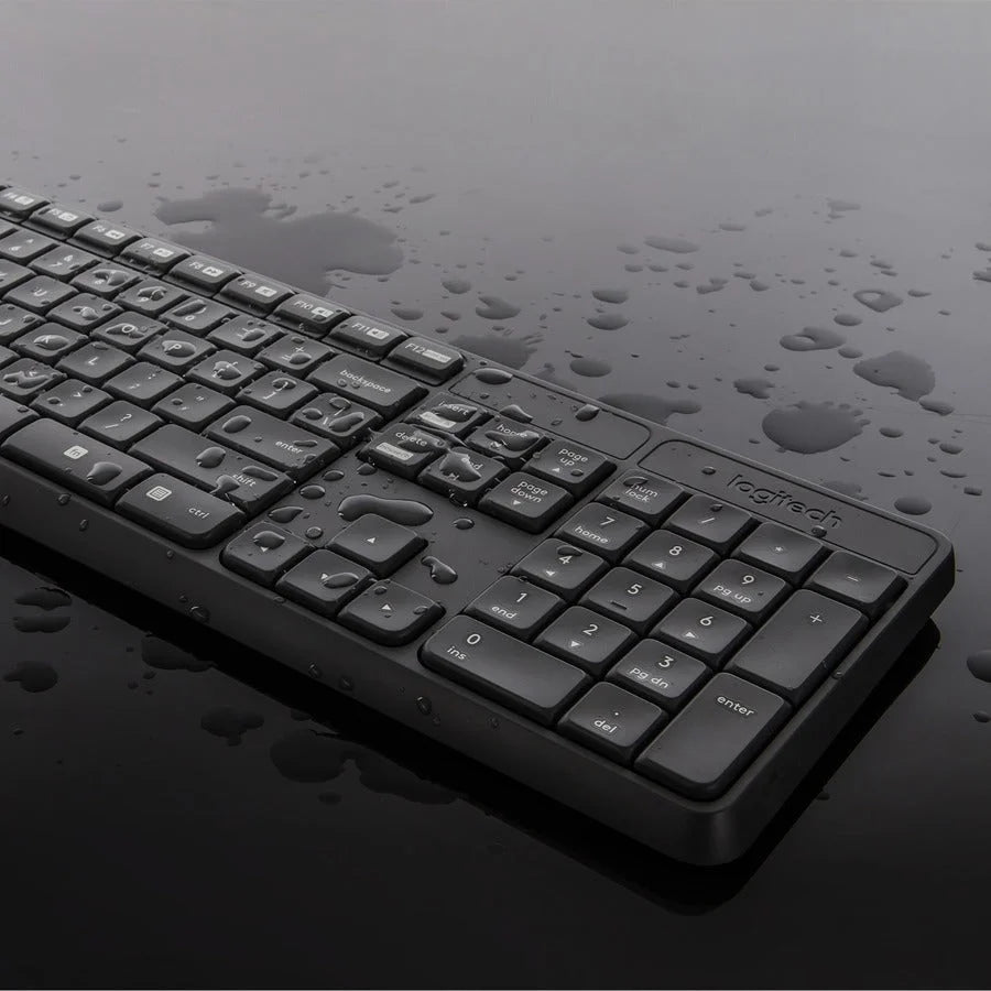 Logitech Wireless Keyboard and Mouse Combo - Black QWERTY Optical - Compatible with PC Linux ChromeOS - Keyboards & Mice