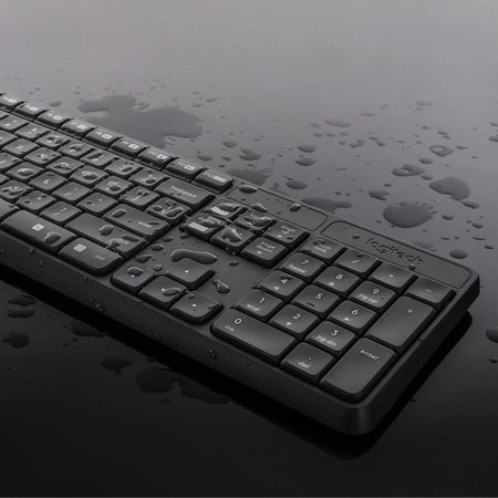 Logitech Wireless Keyboard and Mouse Combo - Black QWERTY Optical - Compatible with PC Linux ChromeOS - Keyboards & Mice
