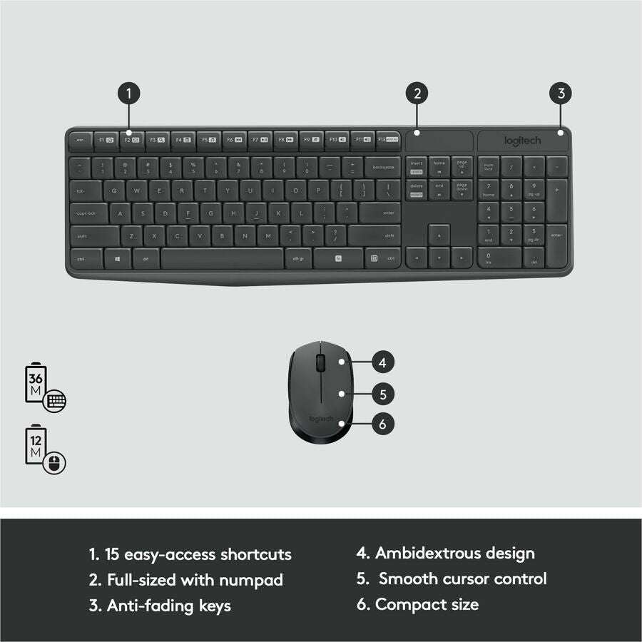 Logitech Wireless Keyboard and Mouse - Alternate-Image5