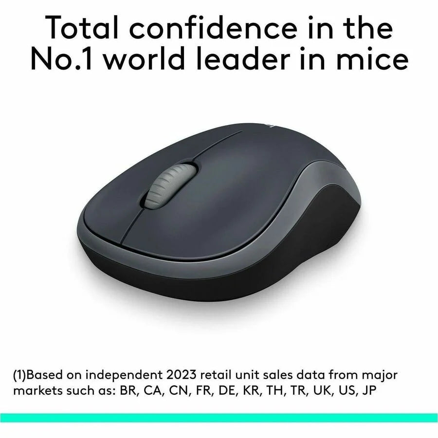 Logitech Wireless Optical Mouse: Plug-and-Play 32.81 ft Range 1000 dpi - Keyboards & Mice