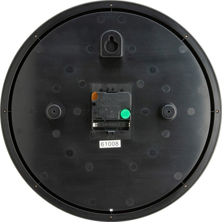Lorell 12-1/2’’ Slimline Wall Clock - Analog - Quartz - Black Case - Modern Style - Clocks
