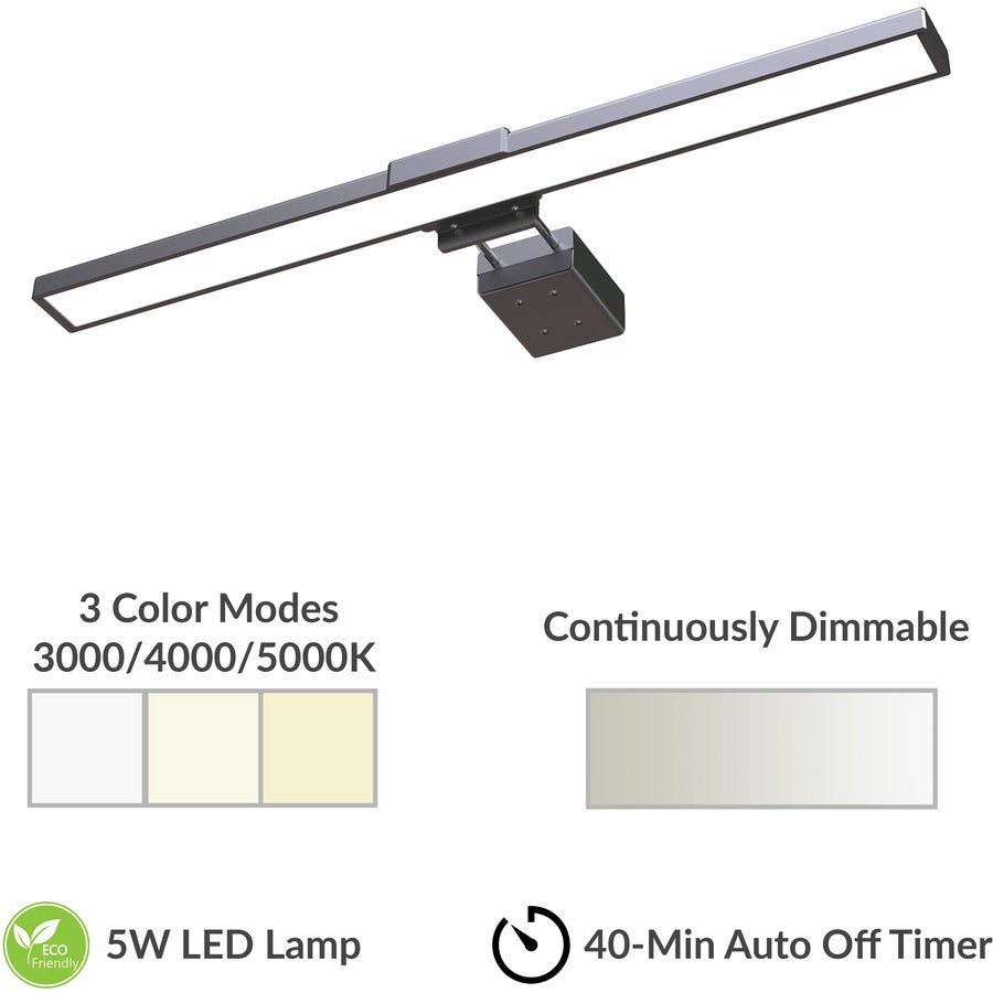 Lorell 15.75" LED Monitor Lamp - Alternate-Image1