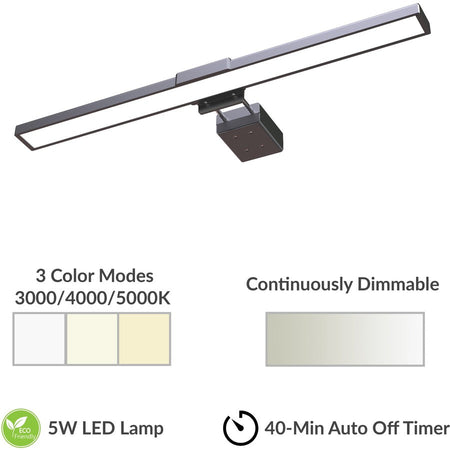 Lorell 15.75" LED Monitor Lamp - Alternate-Image1