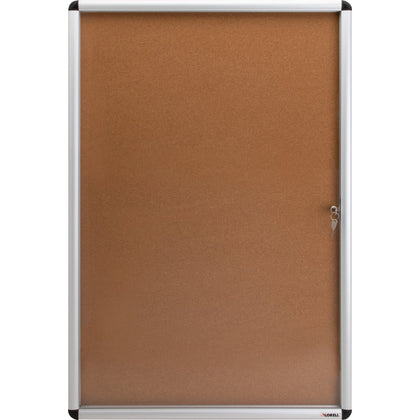 Lorell 36x24 Enclosed Cork Bulletin Board: Lockable Resilient & Durable - Boards