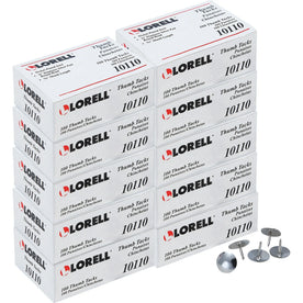 Lorell 5/16’’ Long Thumb Tacks - Secure Schedules & Walls - 100 Pack - Board Easel Accessories