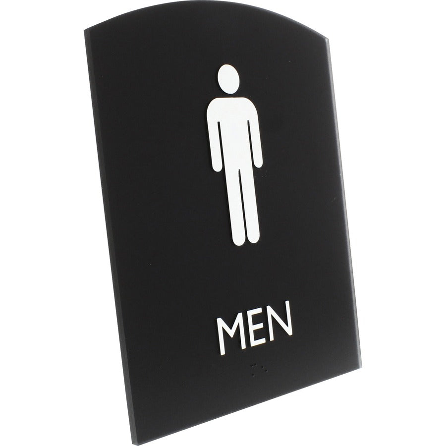 Lorell Arched Men's Restroom Sign - Right