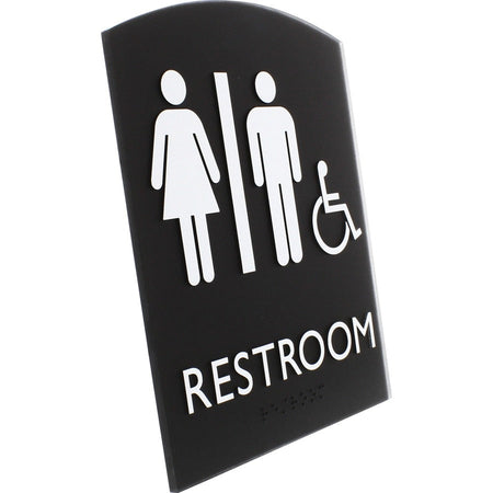 Lorell Arched Unisex Handicap Restroom Sign - Right
