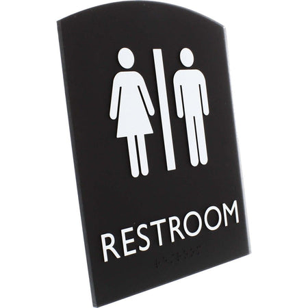 Lorell Arched Unisex Restroom Sign - Right