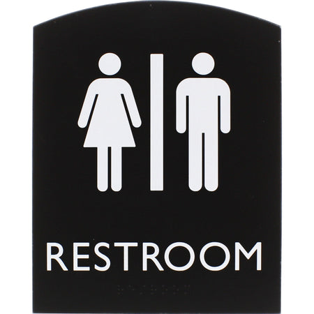 Lorell Arched Unisex Restroom Sign - 2000