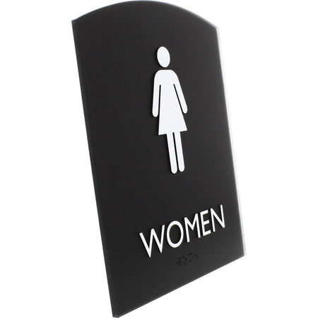 Lorell Arched Women's Restroom Sign - Right