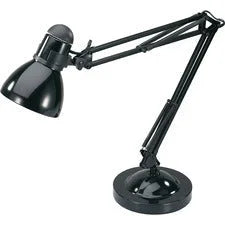 Lorell Architect LED Desk Lamp with Clamp - 10 W Bulb - Mountable - Black - for Table - Lamps & Lighting