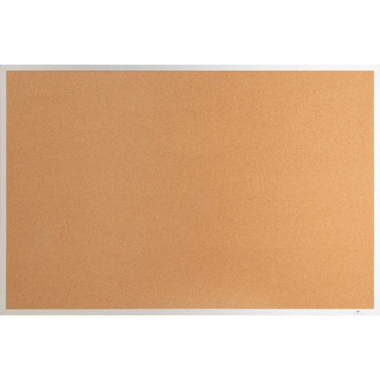 Lorell Bulletin Board: 24x36 Cork Surface - Warp Resistant - Brown Aluminum Frame - Boards