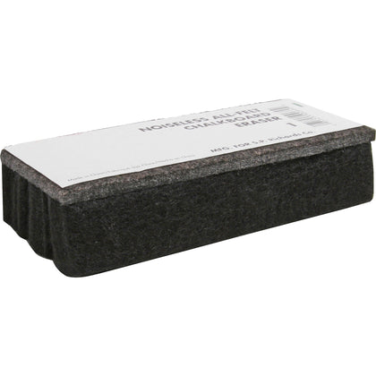Lorell Chalkboard Eraser: Noiseless Dustless Black Felt - 1 Each - Board & Easel Accessories