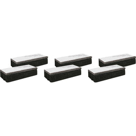 Lorell Chalkboard Erasers: Noiseless Dustless - Black Felt - 6/Bundle - Board & Easel Accessories