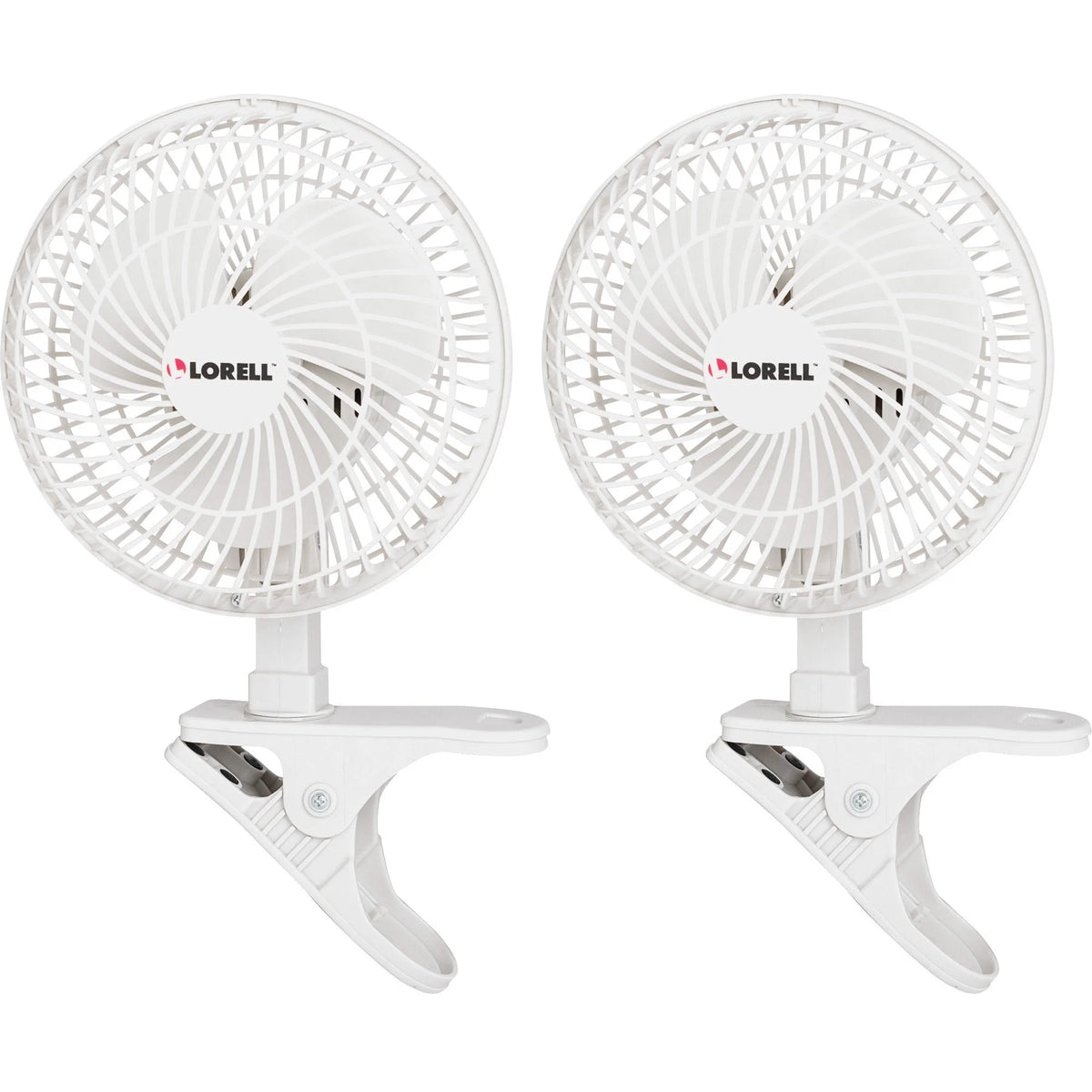 Lorell Clip-On Personal Fan: 152.4mm 2-Speed Adjustable Tilt Head - Fans