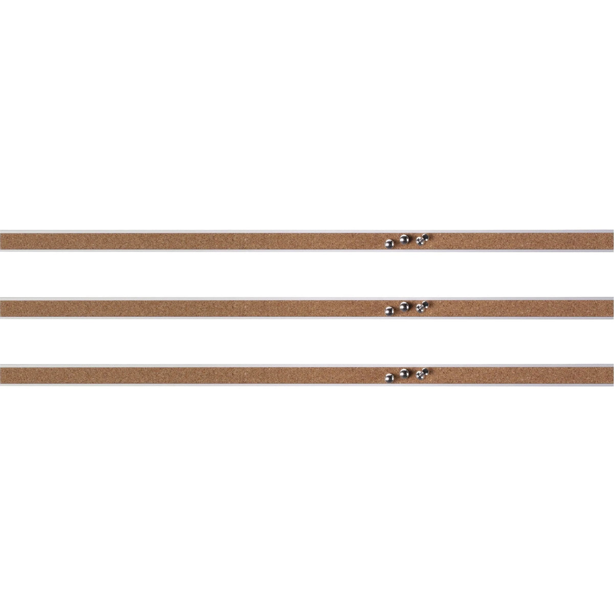 Lorell Cork Strip Bulletin Bars: 18’’ Board Width Self-healing Surface - Boards
