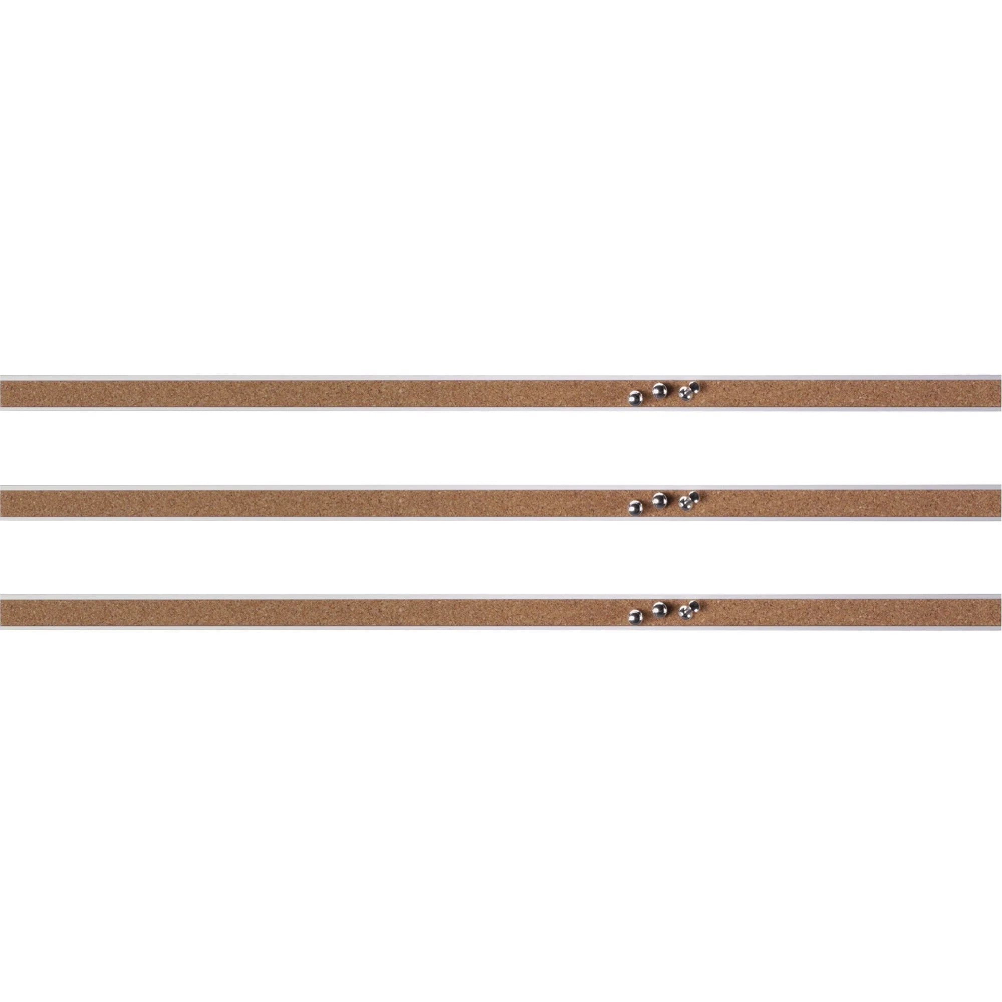 Lorell Cork Strip Bulletin Bars: 18’’ Board Width Self-healing Surface - Boards