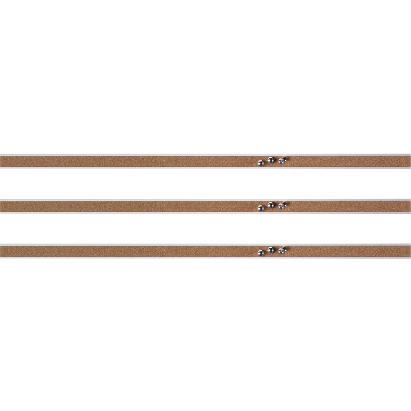 Lorell Cork Strip Bulletin Bars: 18’’ Board Width Self-healing Surface - Boards