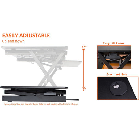 Lorell Deluxe Adjustable Desk Riser - Alternate-Image4
