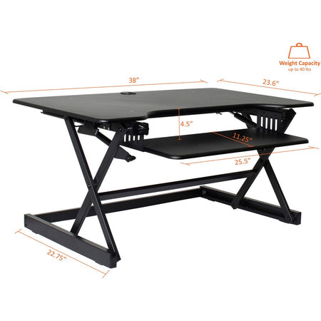 Lorell Deluxe Adjustable Desk Riser - Alternate-Image3