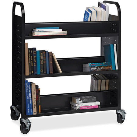 Lorell Double-sided Book Cart - Right