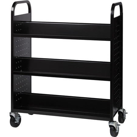 Lorell Double-sided Book Cart - Alternate-Image1