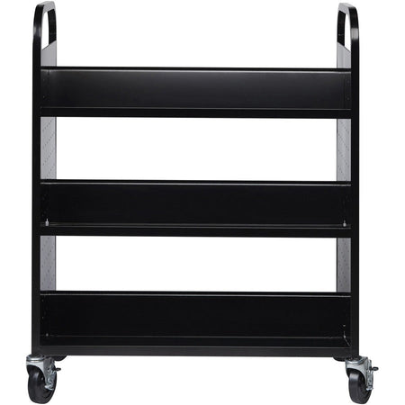 Lorell Double-sided Book Cart - Front
