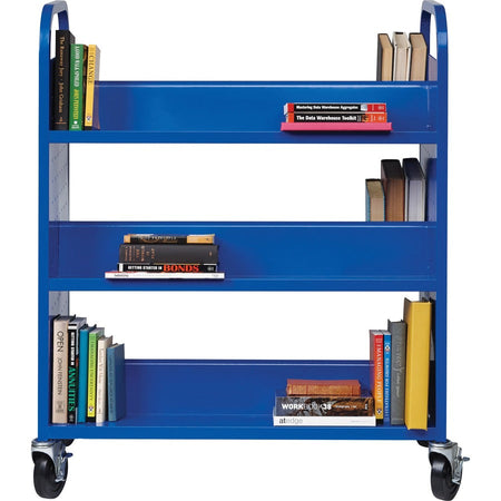 Lorell Double-sided Book Cart - Front