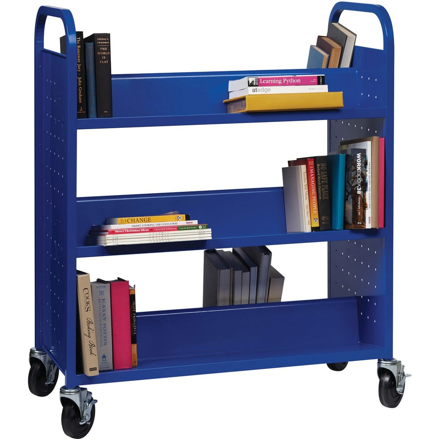 Lorell Double-sided Book Cart - Right
