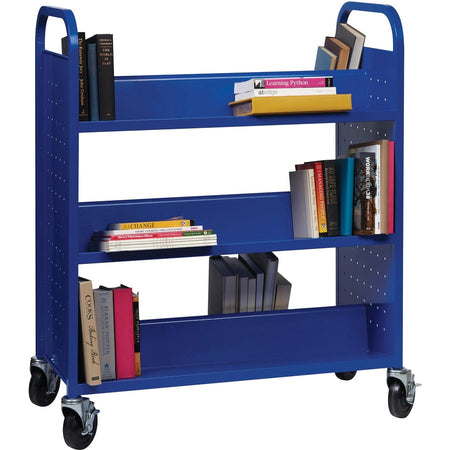 Lorell Double-sided Book Cart - Right