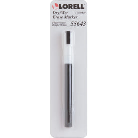 Lorell Dry/Wet-Erase Marker: White Ink - 1 Each - Markers & Dry-Erase