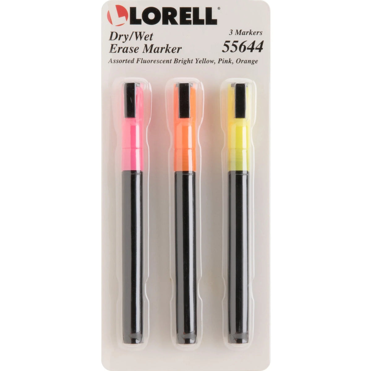 Lorell Dry/Wet-Erase Markers: Assorted Ink - 3 Pack - Combo Boards